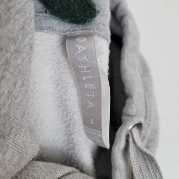 Athleta Heather Gray 24/7 Hoodie Pullover Kangaroo Front Pocket Sweatshirt Small - Picture 11 of 15